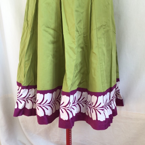 Boden full skirt. Lime / Purple. UK 14: US 10. - Picture 2 of 9